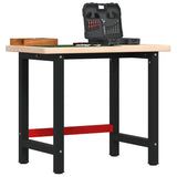 Vidaxl Workbench Rectangular 100x60x83 cm Solid oak