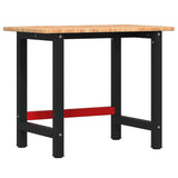 Vidaxl Workbench Rectangle 100x60x81.5 cm Solid oak light brown
