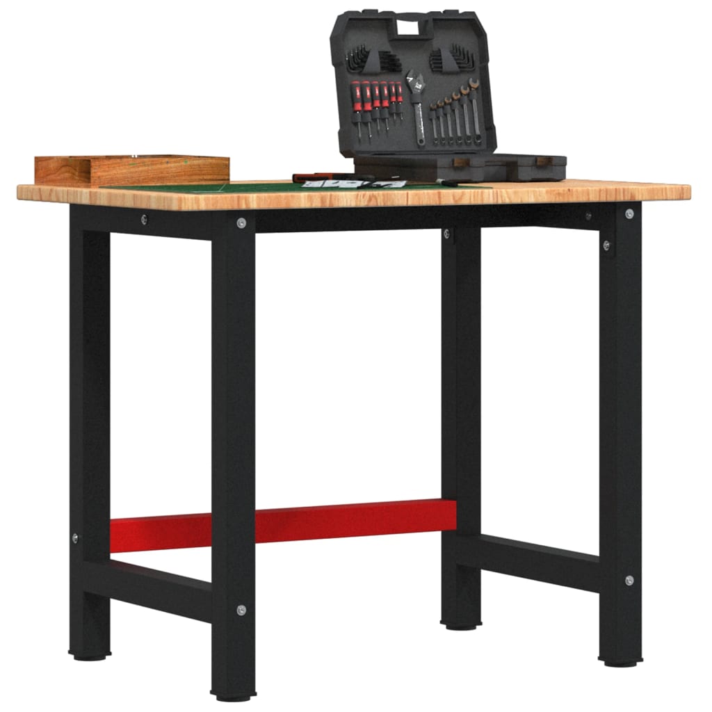 Vidaxl Workbench Rectangle 100x60x81.5 cm Solid oak light brown