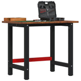 Vidaxl Workbench Rectangle 100x60x81.5 cm Solid oak dark brown