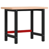 Vidaxl Workbench Rectangular 100x60x83 cm Solid beech wood