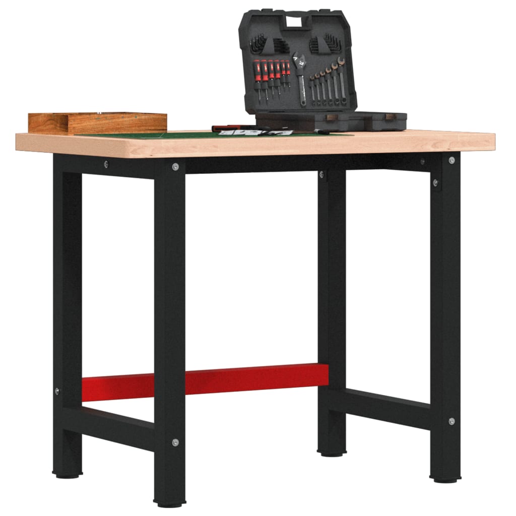 Vidaxl Workbench Rectangular 100x60x83 cm Solid beech wood