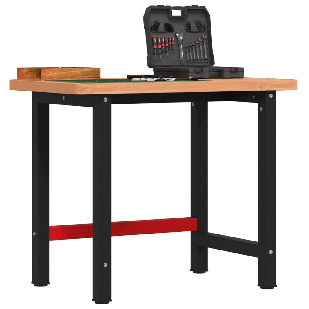 Vidaxl Workbench Rectangular 100x60x83 cm Solid beech wood