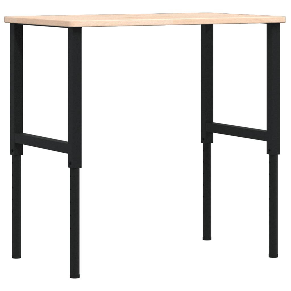 Vidaxl Workbench Rectangular 100x60x (71.5-98) cm Solid oak