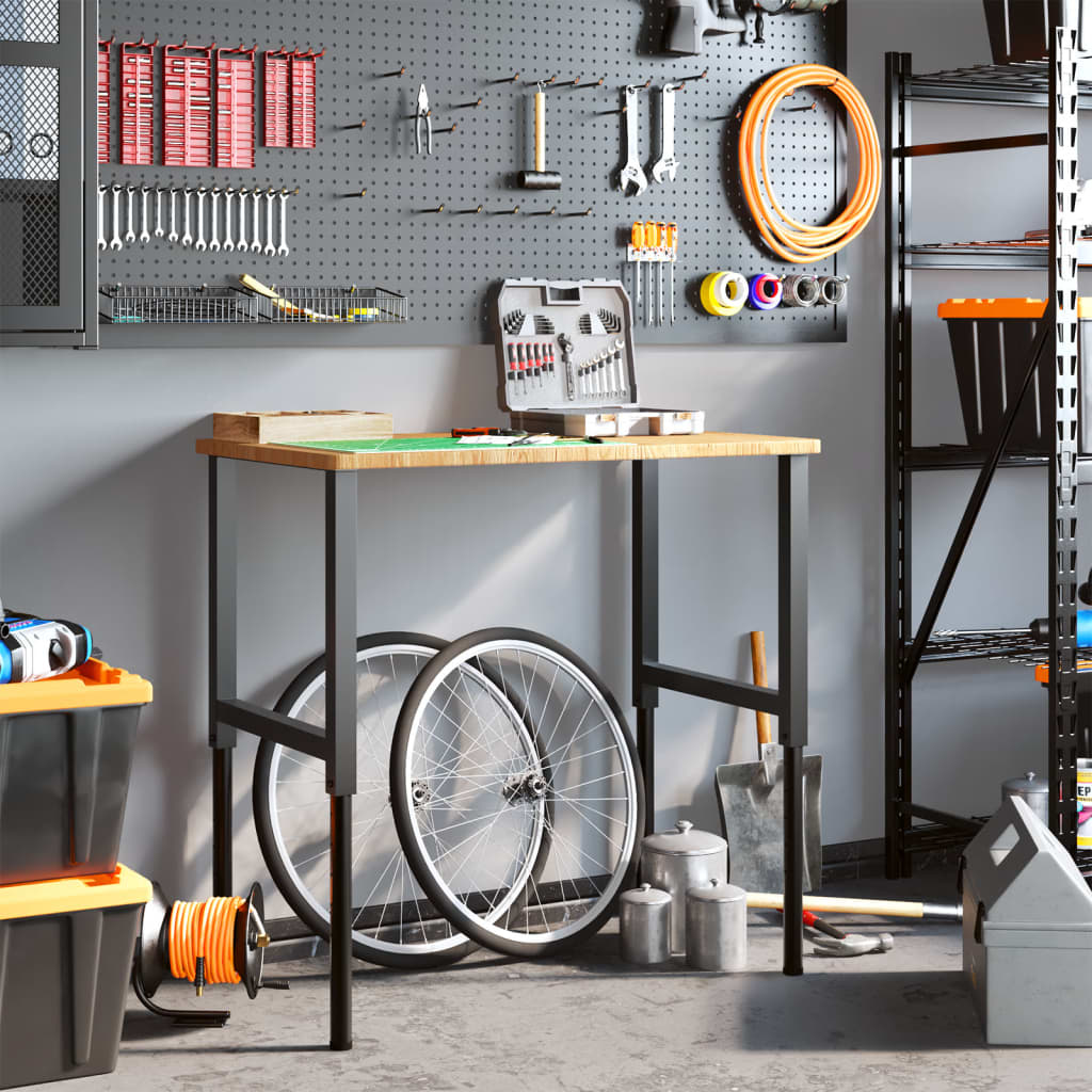 Vidaxl Workbench Rectangle 100x60x (71,5-98) cm en chêne brun clair
