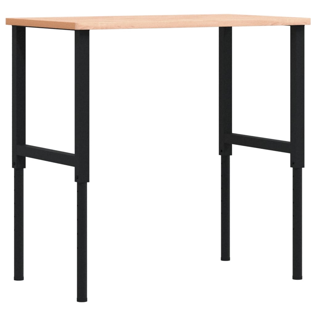 Vidaxl Workbench Rectangular 100x60x (71.5-98) cm Solid beech wood