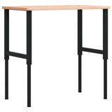 Vidaxl Workbench Rectangular 100x60x (71.5-98) cm Solid beech wood