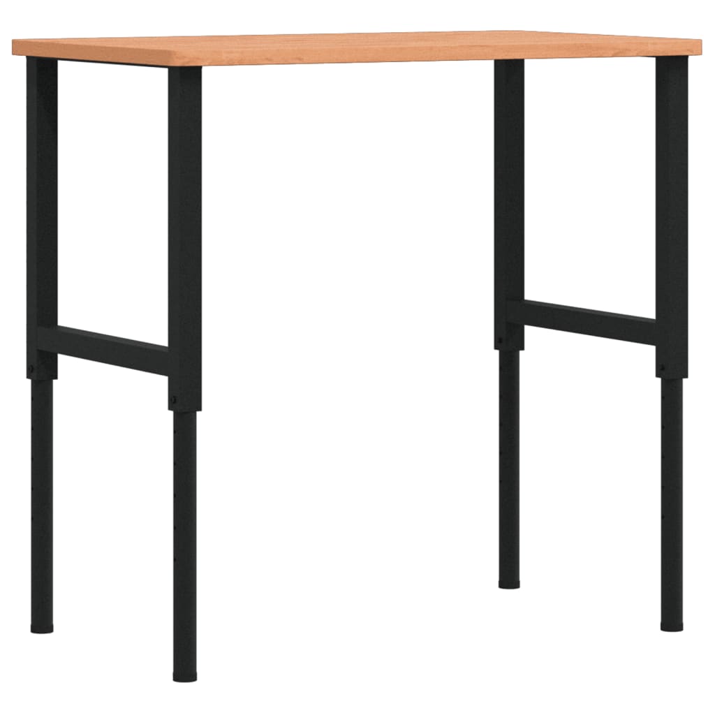 Vidaxl Workbench Rectangular 100x60x (71.5-98) cm Solid beech wood
