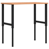 Vidaxl Workbench 100x (55-60) x (71.5-98) cm solid beech wood