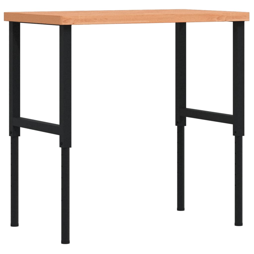 Vidaxl Workbench 100x (55-60) x (73-99.5) cm Solid beech wood