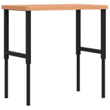 Vidaxl Workbench 100x (55-60) x (73-99.5) cm Solid beech wood