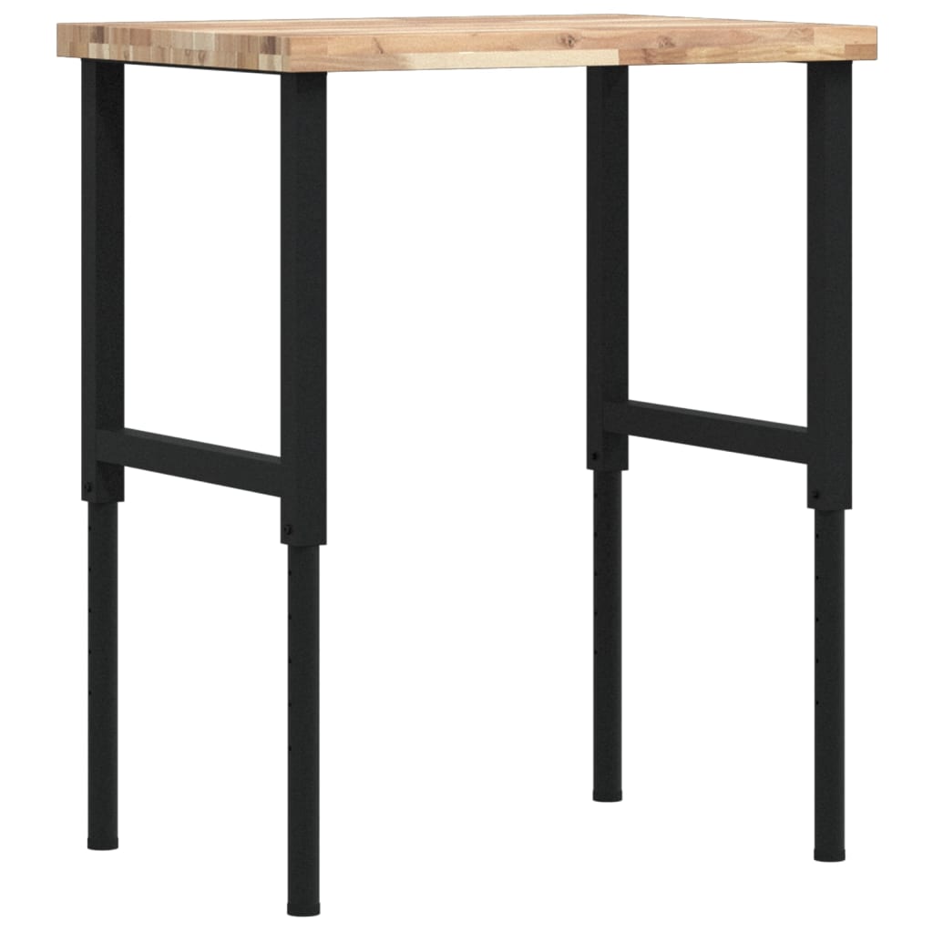 Vidaxl Workbench Rectangular 80x60x (73-99.5) Cm Solid Acaciahout