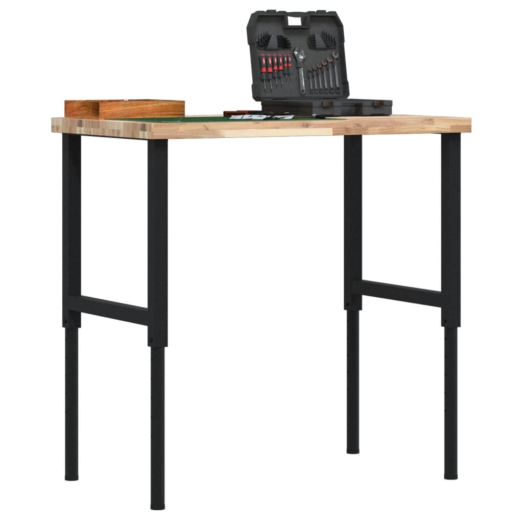 Vidaxl Workbench Rectangular 100x60x (73-99.5) Cm Solid Acaciahout