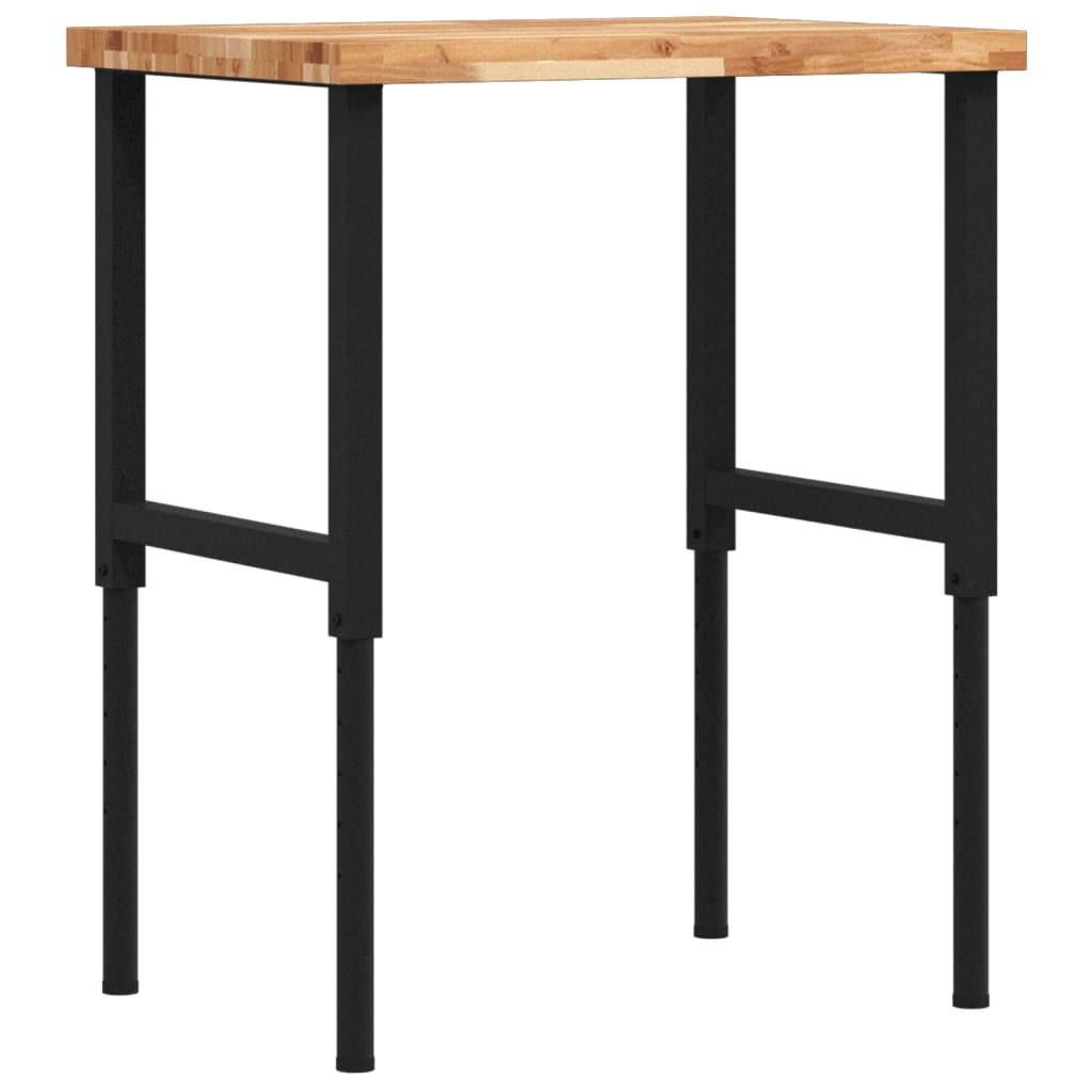 Vidaxl Workbench Rectangular 80x60x (73-99.5) Cm Solid Acaciahout