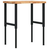 Vidaxl Workbench Rectangular 80x60x (73-99.5) Cm Solid Acaciahout