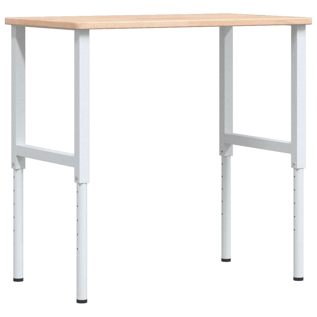Vidaxl Workbench Rectangular 100x60x (71.5-98) cm Solid oak