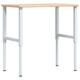 Vidaxl Workbench Rectangular 100x60x (71.5-98) cm Solid oak