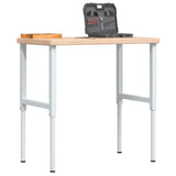 Vidaxl Workbench Rectangular 100x60x (73-99.5) cm Solid oak
