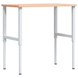 Vidaxl Workbench Rectangular 100x60x (71.5-98) cm Solid beech wood