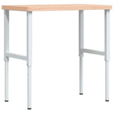 Vidaxl Workbench Rectangular 100x60x (73-99.5) Cm Solid beech wood