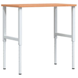 Vidaxl Workbench Rectangular 100x60x (71.5-98) cm Solid beech wood
