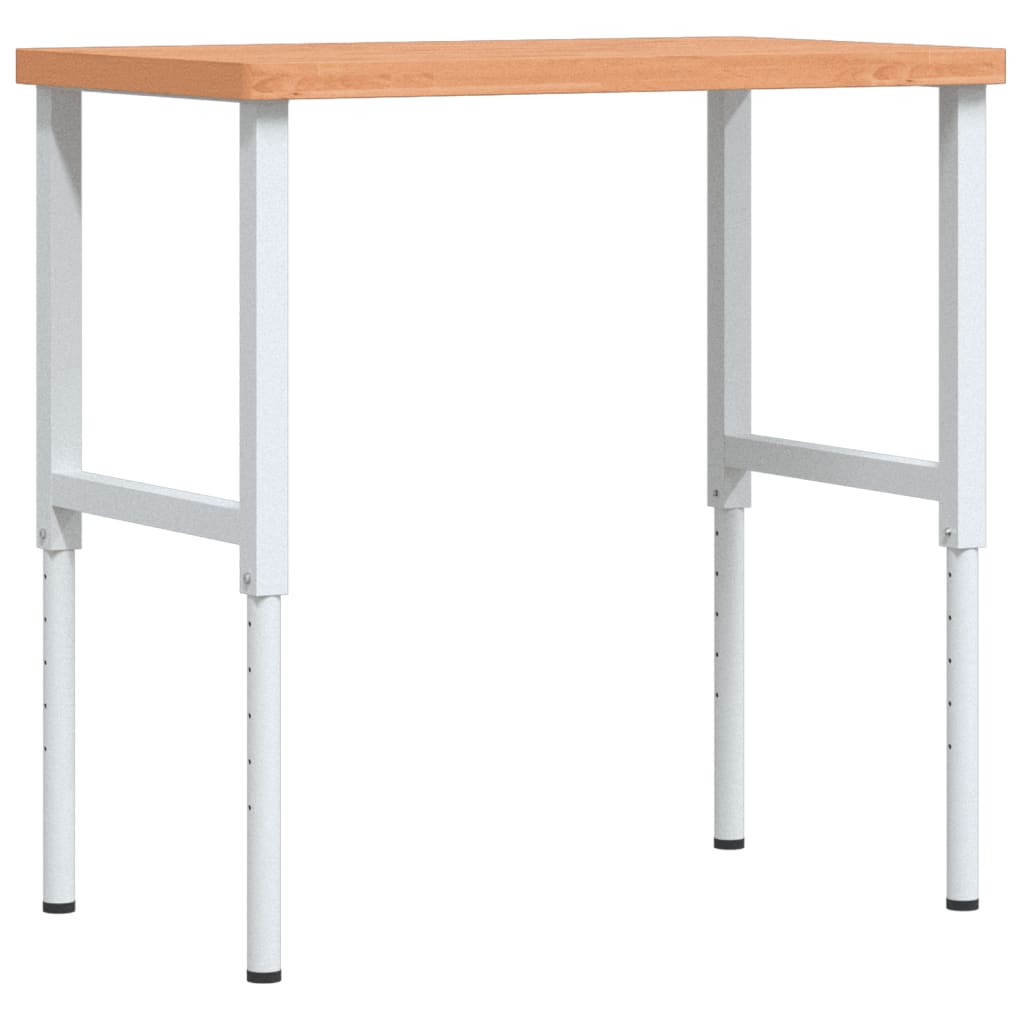 Vidaxl Workbench Rectangular 100x60x (73-99.5) Cm Solid beech wood