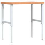 Vidaxl Workbench Rectangular 100x60x (73-99.5) Cm Solid beech wood