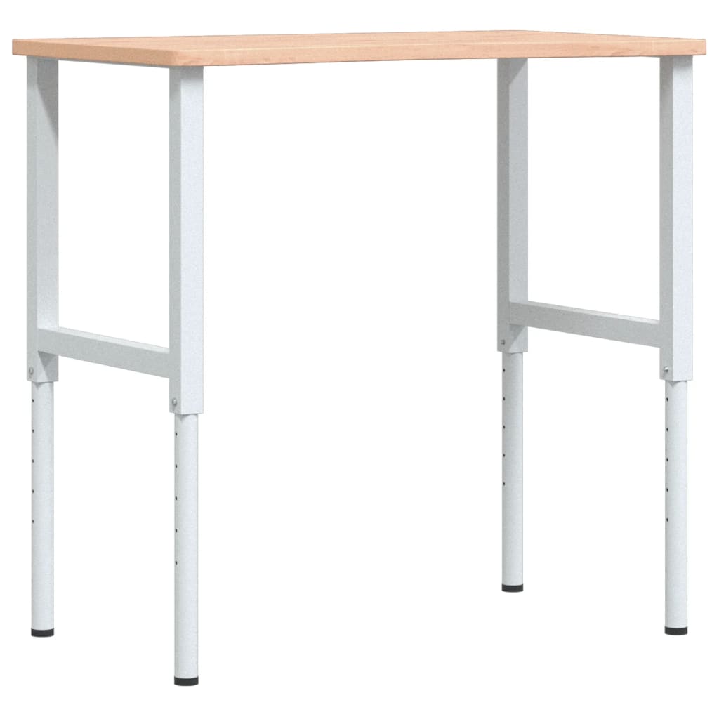 Vidaxl Workbench 100x (55-60) x (71.5-98) cm solid beech wood