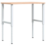Vidaxl Workbench 100x (55-60) x (71.5-98) cm solid beech wood