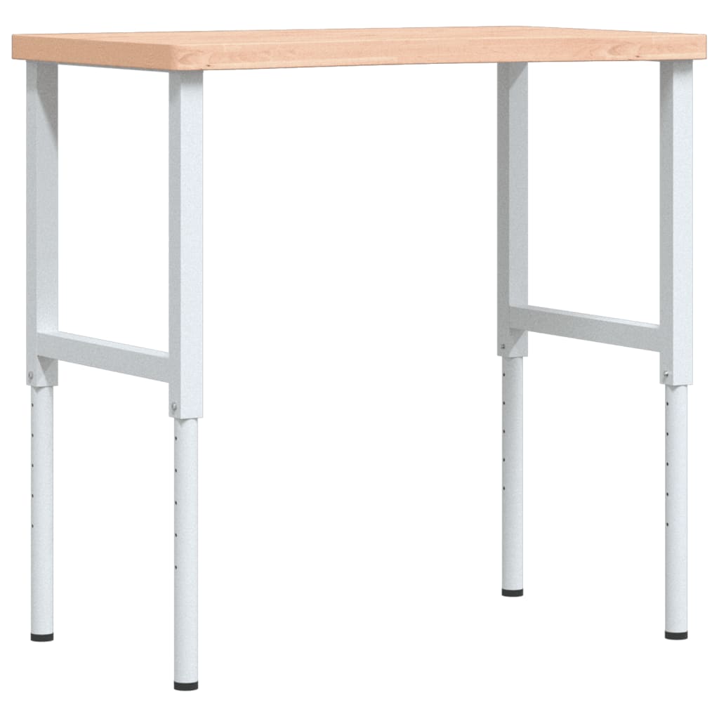 Vidaxl Workbench 100x (55-60) x (73-99.5) cm Solid beech wood