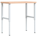 Vidaxl Workbench 100x (55-60) x (73-99.5) cm Solid beech wood