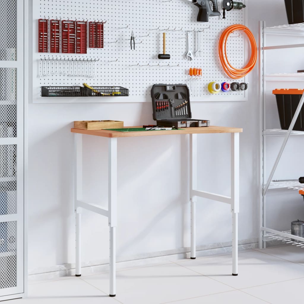 Vidaxl Workbench 100x (55-60) x (71,5-98) cm fast bokved