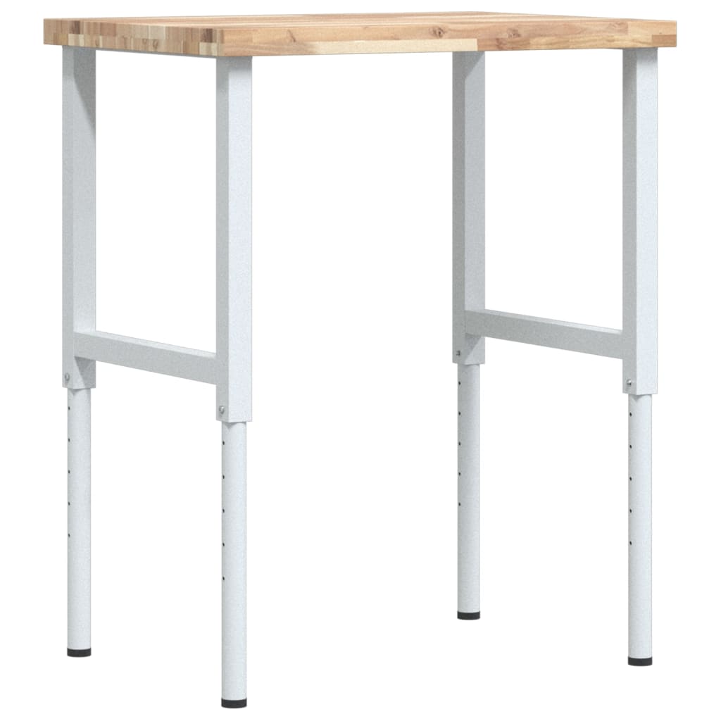 Vidaxl Workbench Rectangular 80x60x (73-99.5) cm Solid Acaciahout