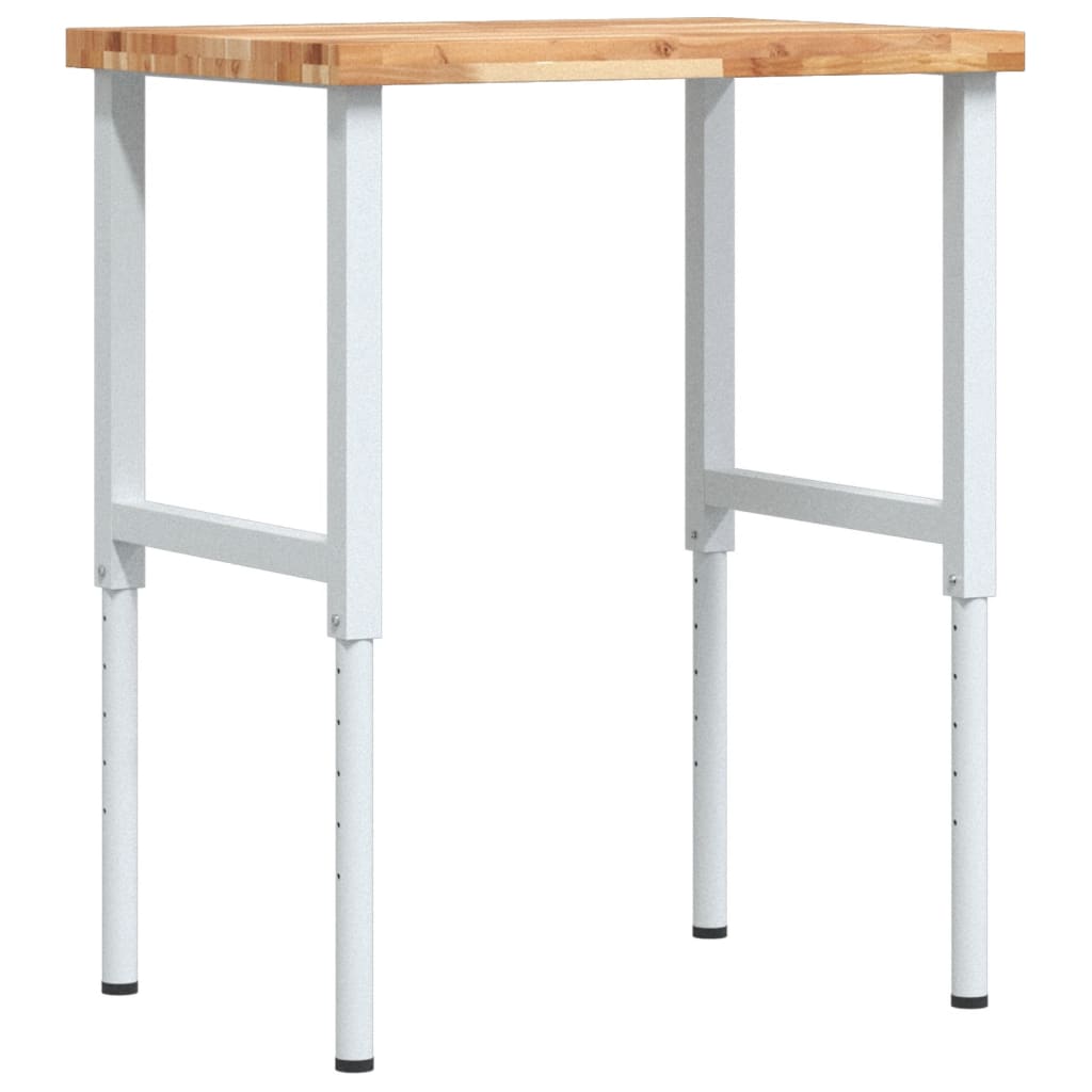 Vidaxl Workbench Rectangular 80x60x (73-99.5) cm Solid Acaciahout