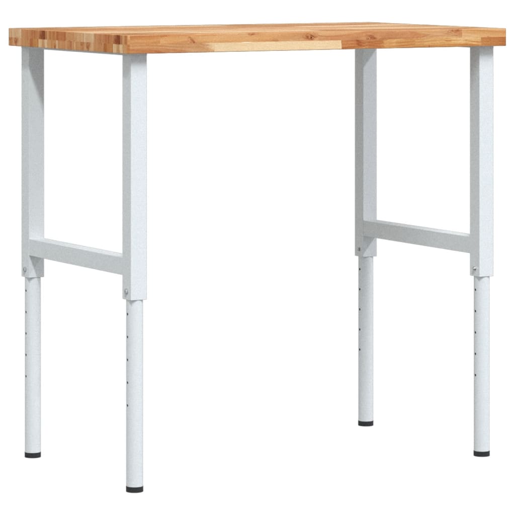 Vidaxl Workbench rektangulær 100x60x (73-99,5) cm solid acaciahout
