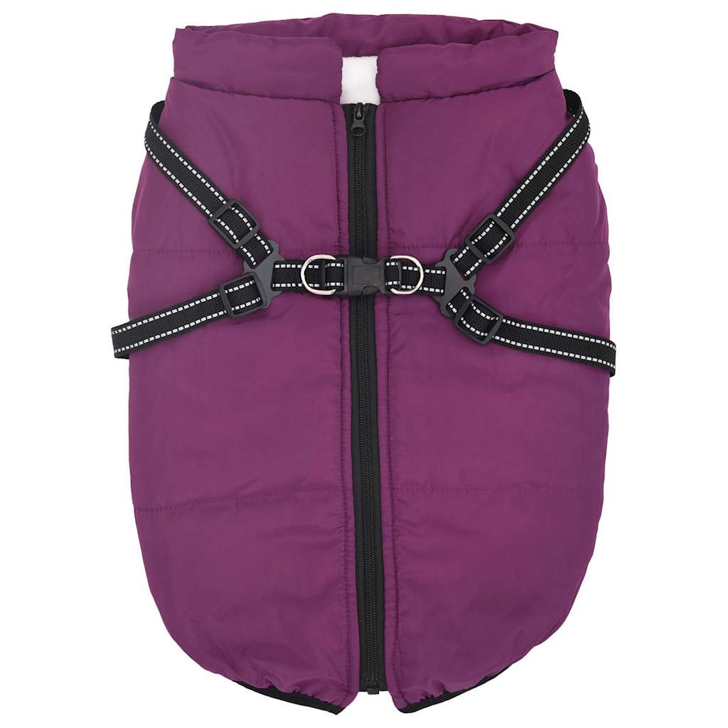 VidaXL dog coat with armor waterproof reflective purple L48