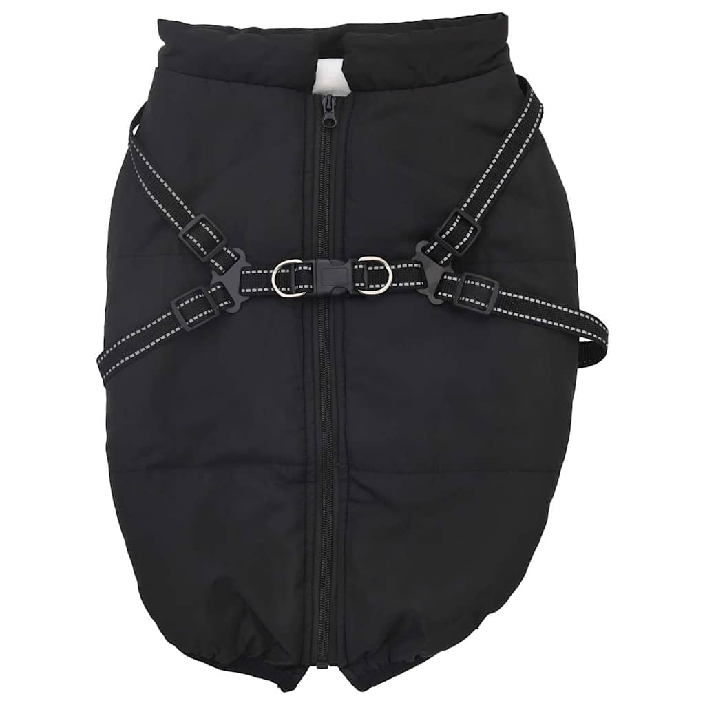 VidaXL dog coat with armor waterproof reflective black L68