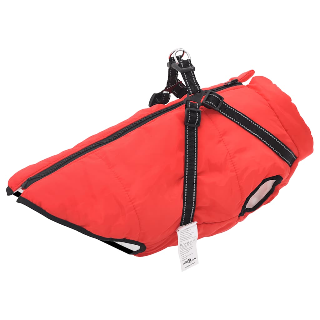 VidaXL dog coat with armor waterproof reflective red L68