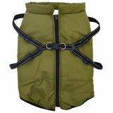 Vidaxl Dog coat with armor waterproof reflective army green L68