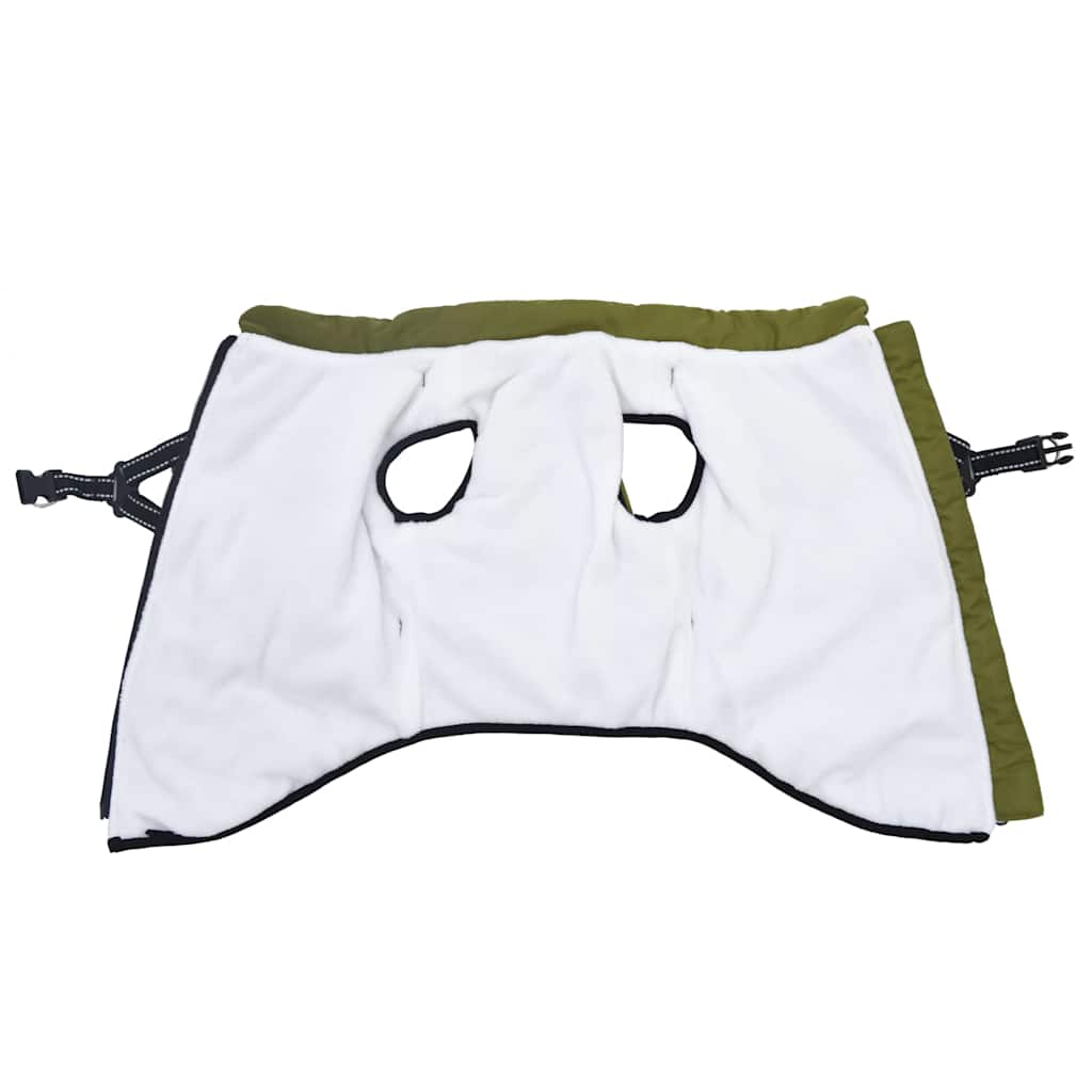 Vidaxl Dog coat with armor waterproof reflective army green L68