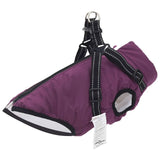 VIDAXL -Hundejacke mit Rüstung wasserdichte reflektierende lila L36