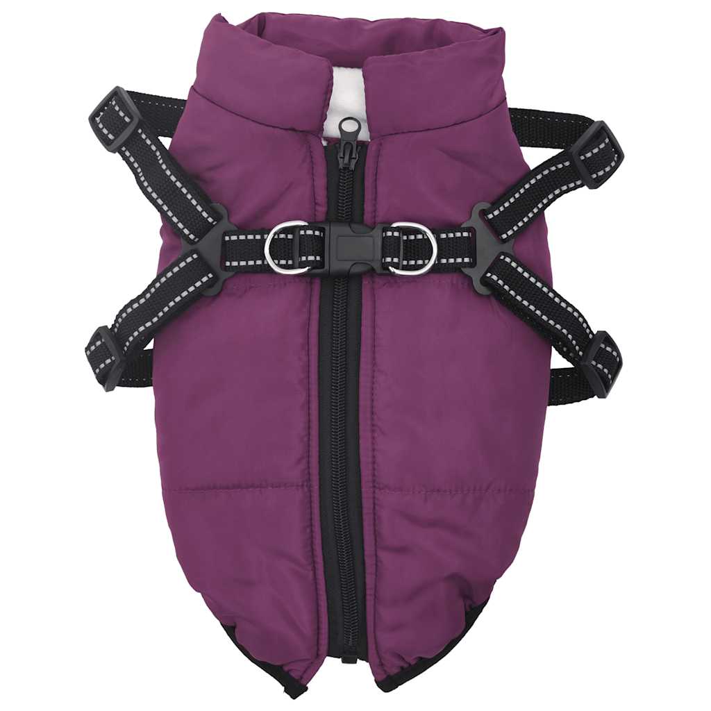 VIDAXL -Hundejacke mit Rüstung wasserdichte reflektierende lila L36
