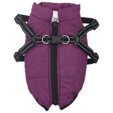 VIDAXL -Hundejacke mit Rüstung wasserdichte reflektierende lila L36