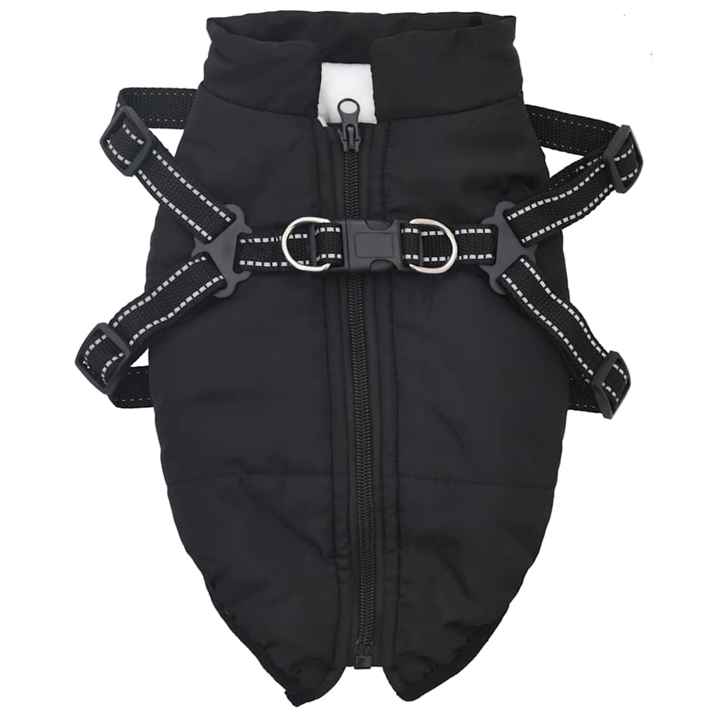 Vidaxl Hundebel mit Rüstung wasserdichte reflektierende schwarze L32