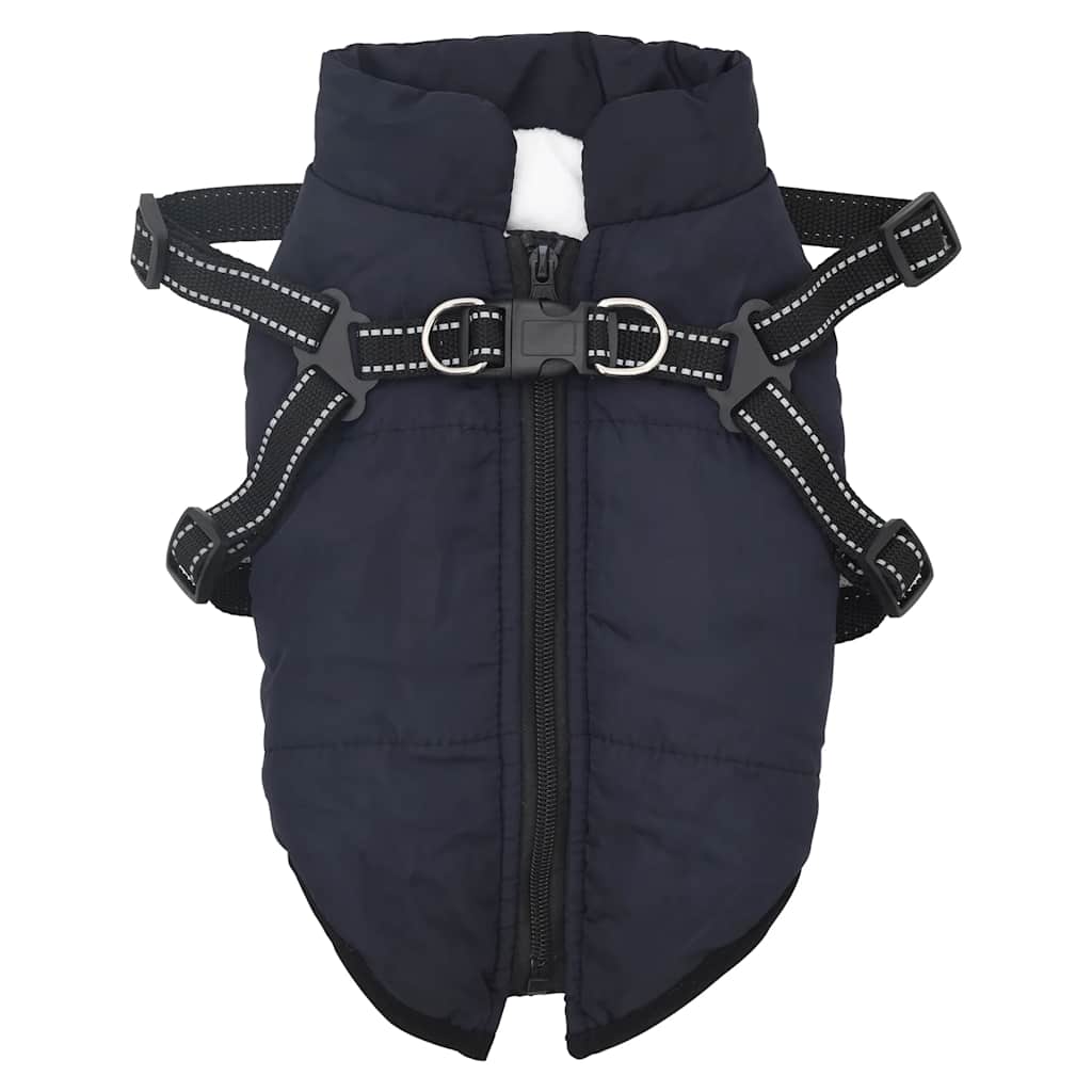Vidaxl Dog coat with armor waterproof reflective navy blue L24