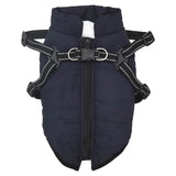Vidaxl Dog coat with armor waterproof reflective navy blue L24