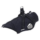 Veste de chien vidaxl avec armure étanche à réflexion bleu marine l32