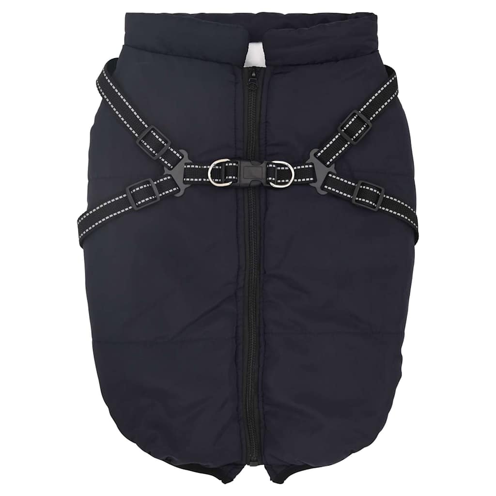 Vidaxl Hundemantel mit Rüstung wasserdichte reflektierende dunkelblaue L44