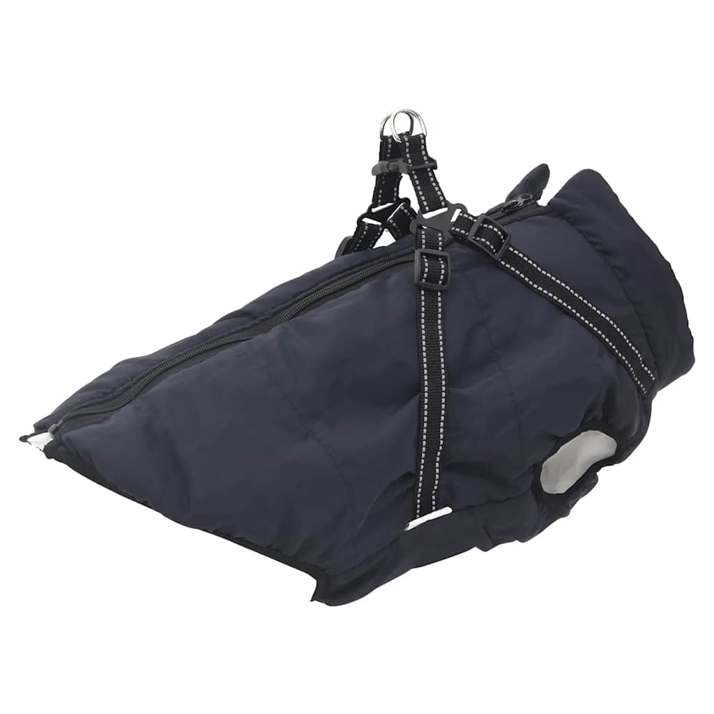 Vidaxl Dog coat with armor waterproof reflective navy blue L48