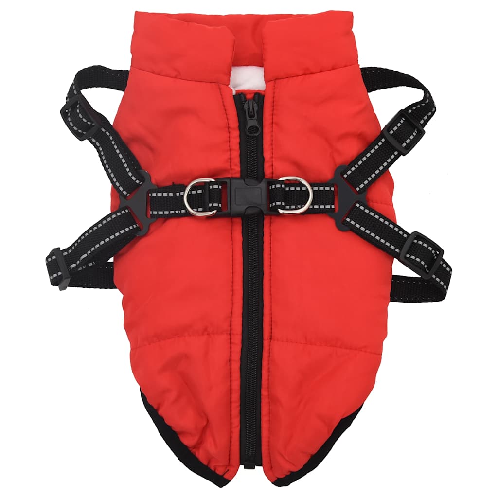 Vidaxl Dog coat with armor waterproof reflective red L28